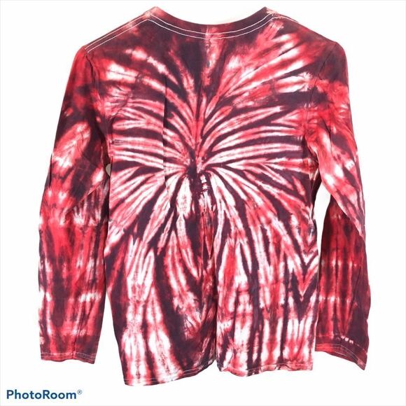Ladies Gildan Long Sleeved Tie Dyed T-Shirt Small - Picture 5 of 10